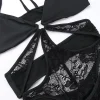 Lace Cutout Black Jumpsuit - Image 6