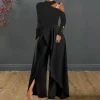 Ruffle Black Evening Jumpsuit - Image 3