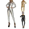 Shiny Long Sleeve Black Jumpsuits - Image 6