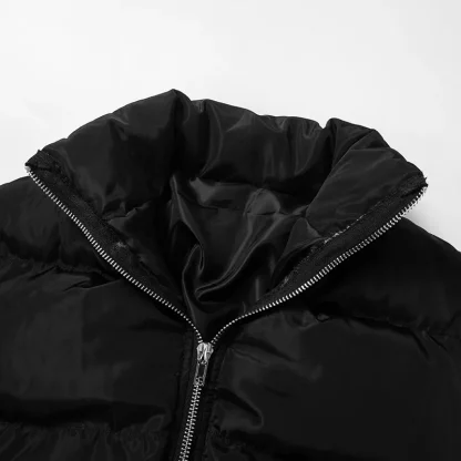 Thick Warm Zipper Black Jumpsuits - Image 2