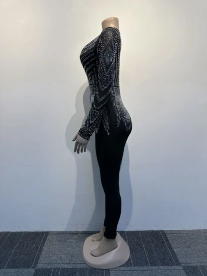 Luxury Long Sleeve Black Jumpsuit - Image 5