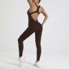 Sexy Back Fitness Black Jumpsuits - Image 4