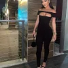 Sexy Off Shoulder Black Jumpsuit - Image 4